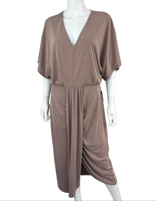 EXPRESS NWT Brown Knit Midi Dress Size L