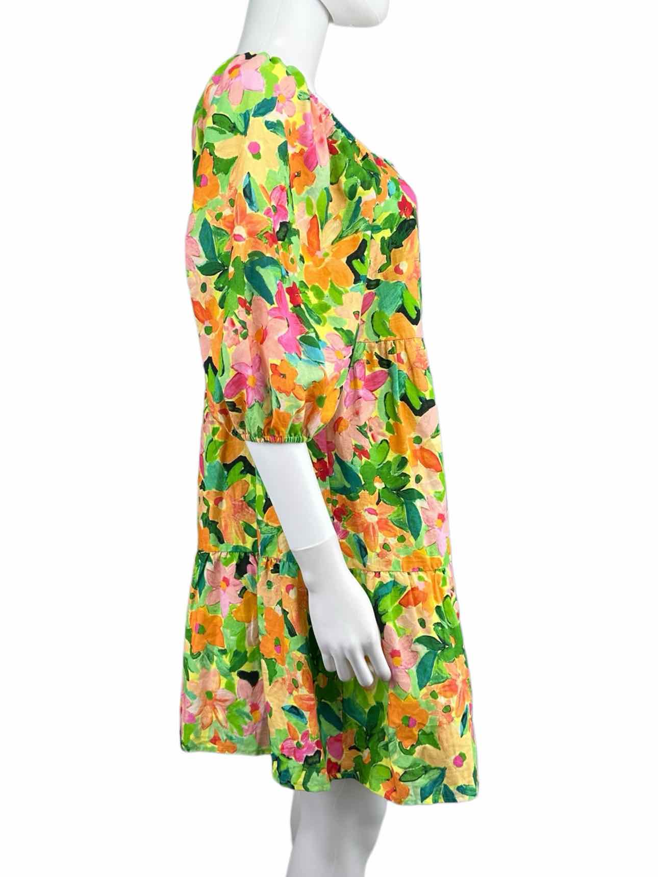 sanctuary NWT Green Floral Linen Sundress Size XS