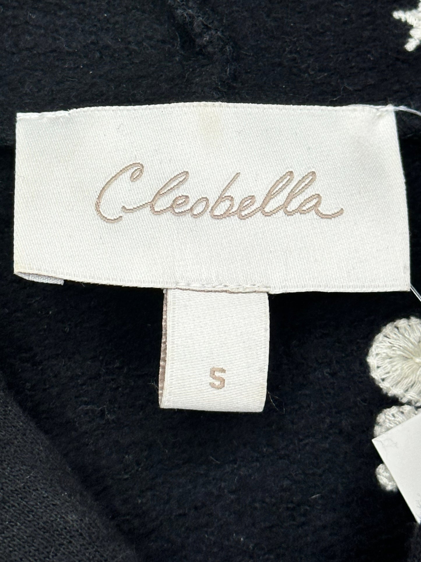 Cleobella Black Cropped Zip Up Jacket Size S