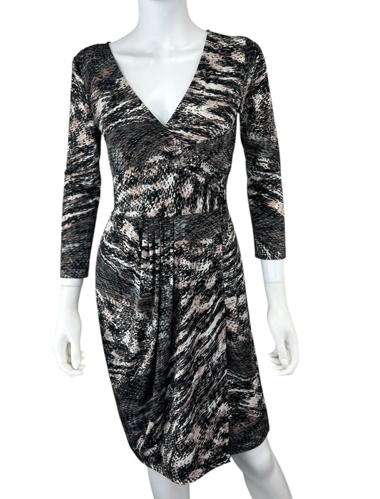 BCBGMAXAZRIA Gray Dusk KIMBER Wrap Dress Size S