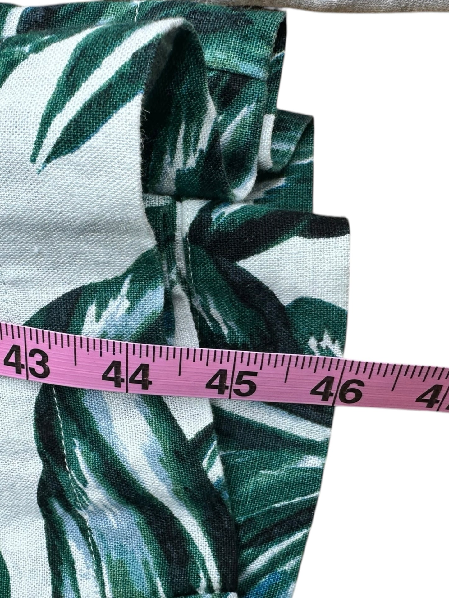 WHO WHAT WEAR Green Floral Leaf Jumpsuit Size S