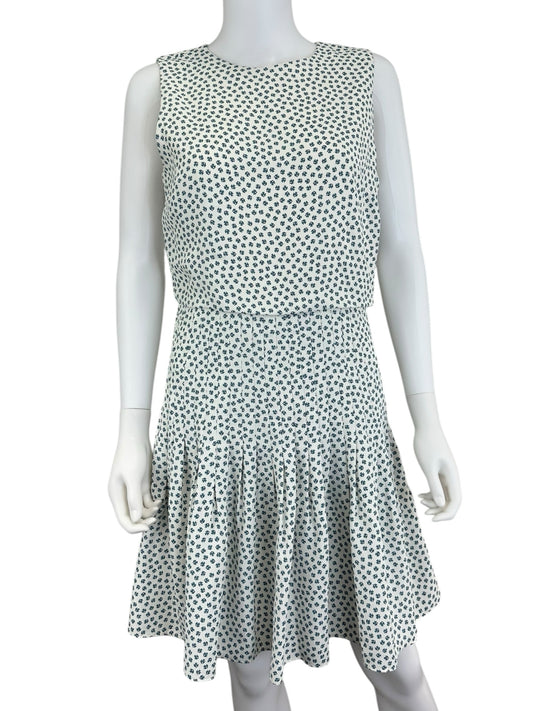 Ann Taylor Blue Floral Print Casual Dress Size 4