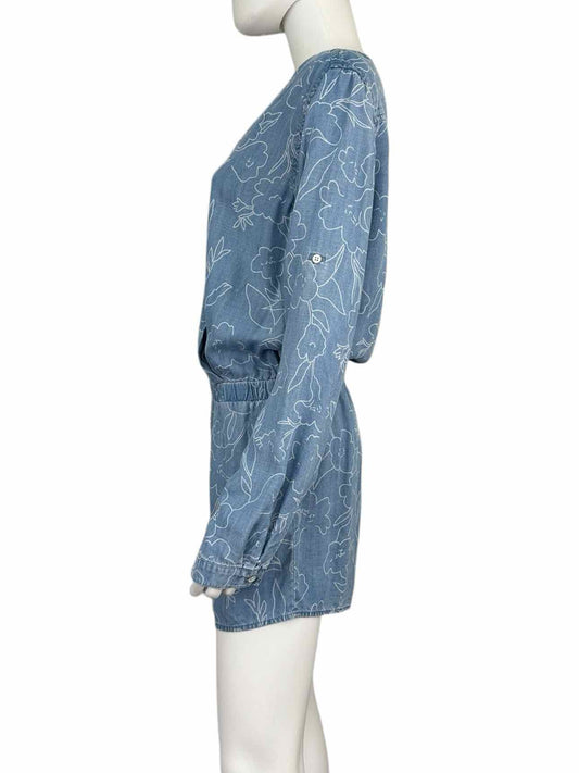cloth & stone Blue Chambray Romper Size S