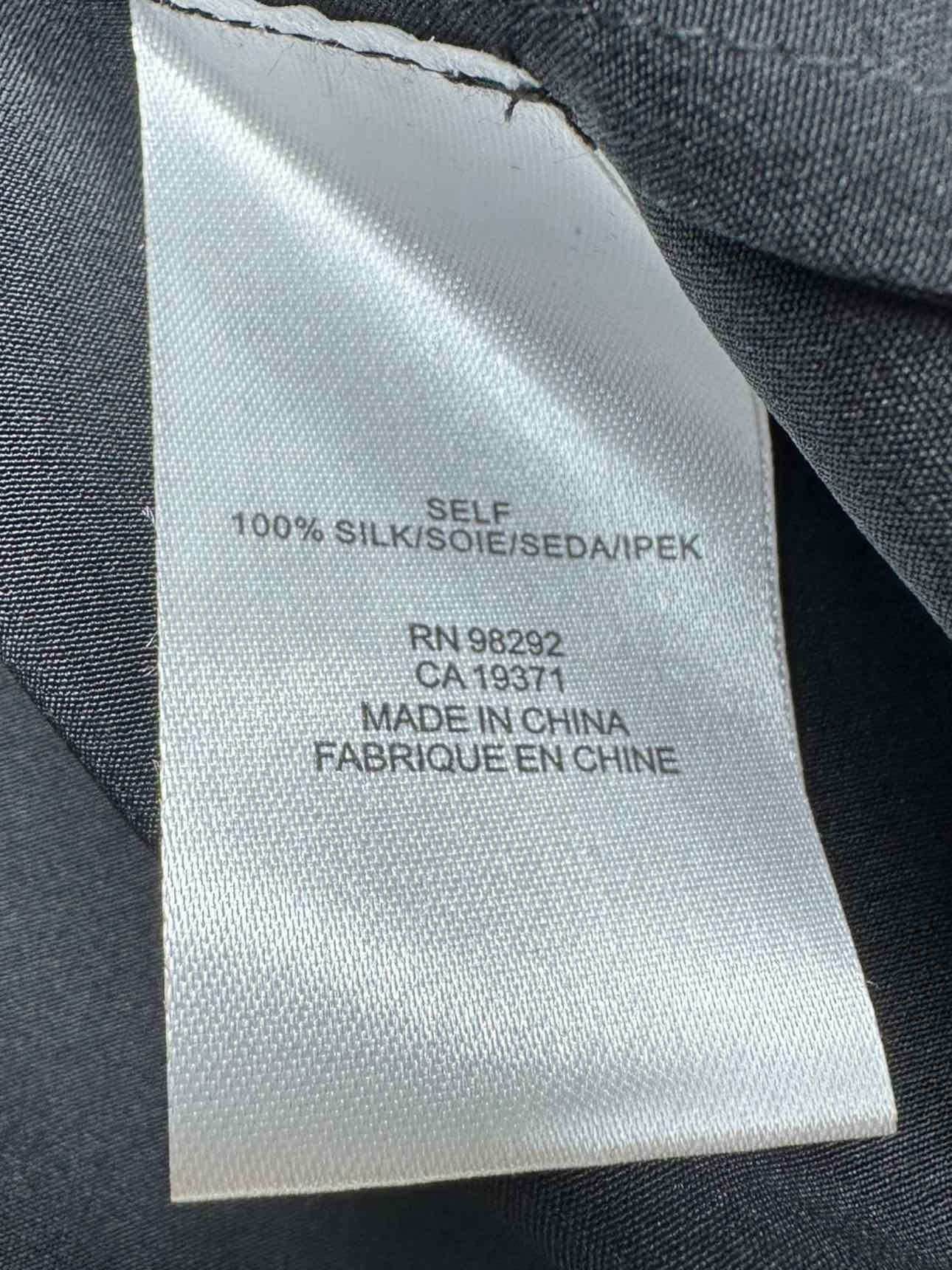 tibi Black 100% Silk Blouse Size 4