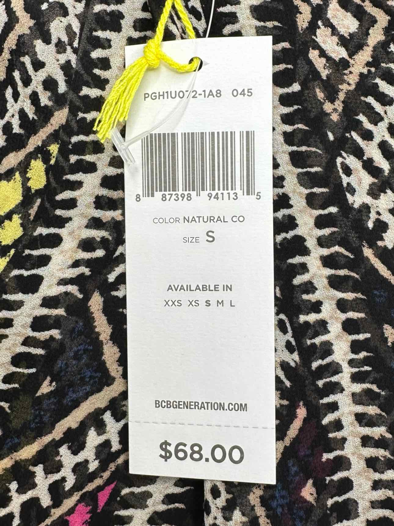 BCBGeneration NWT Black Boho Print Blouse Size S