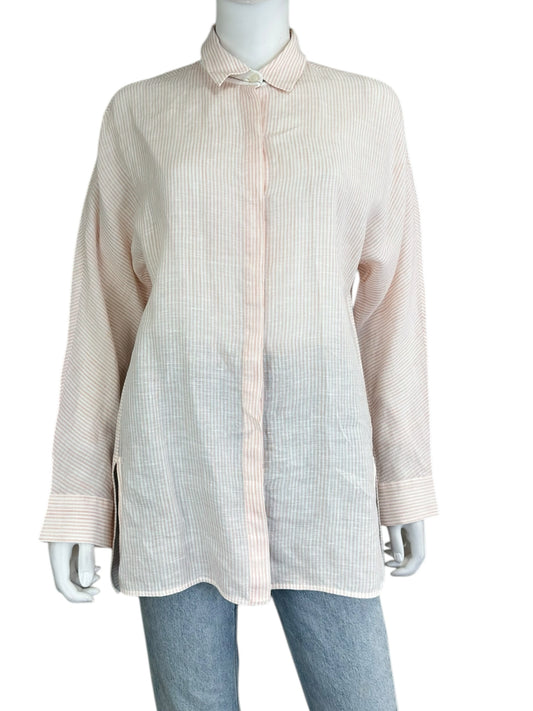 LAFAYETTE 148 NEW YORK Striped Button-Down Size S