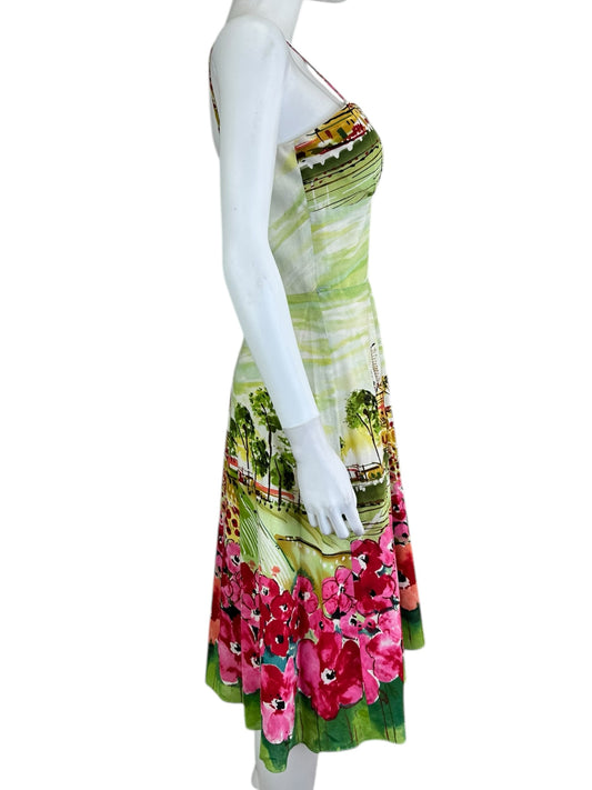 muse Tropical Floral Midi Dress Size 2