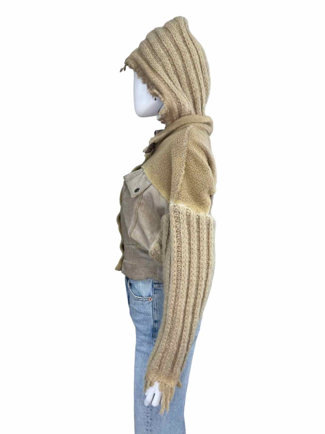 Roncarati NWT Tan Lacoon Bacio Sherling Coat Size 42