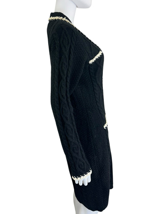 Stellah NWT Black Tweed Sweater Cardigan Size L