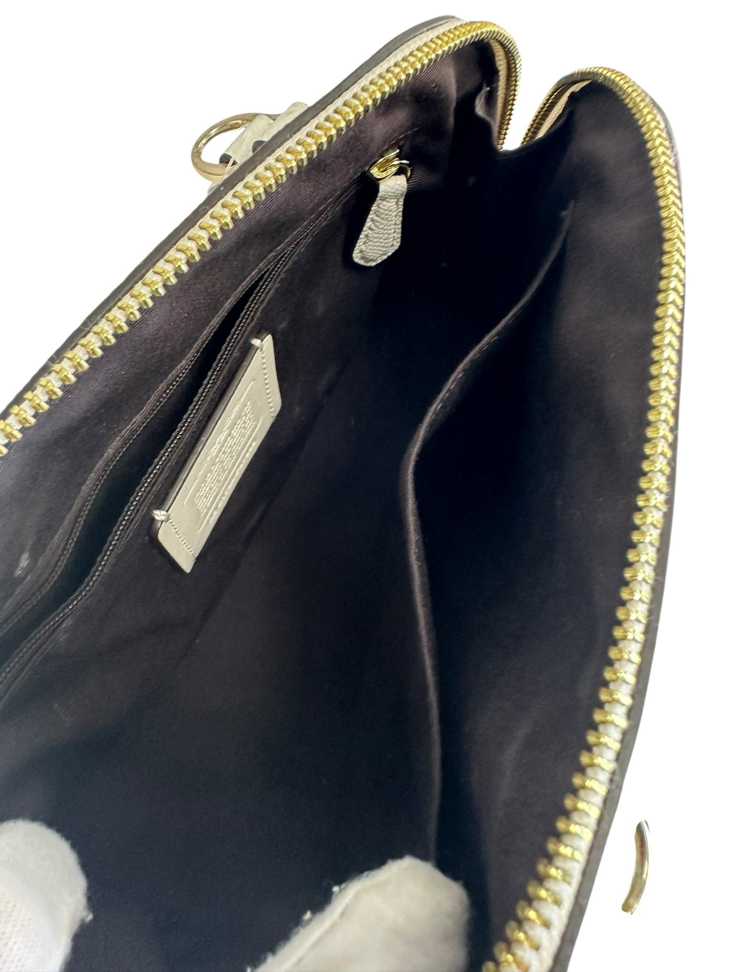 coach Cream Leather Purse
