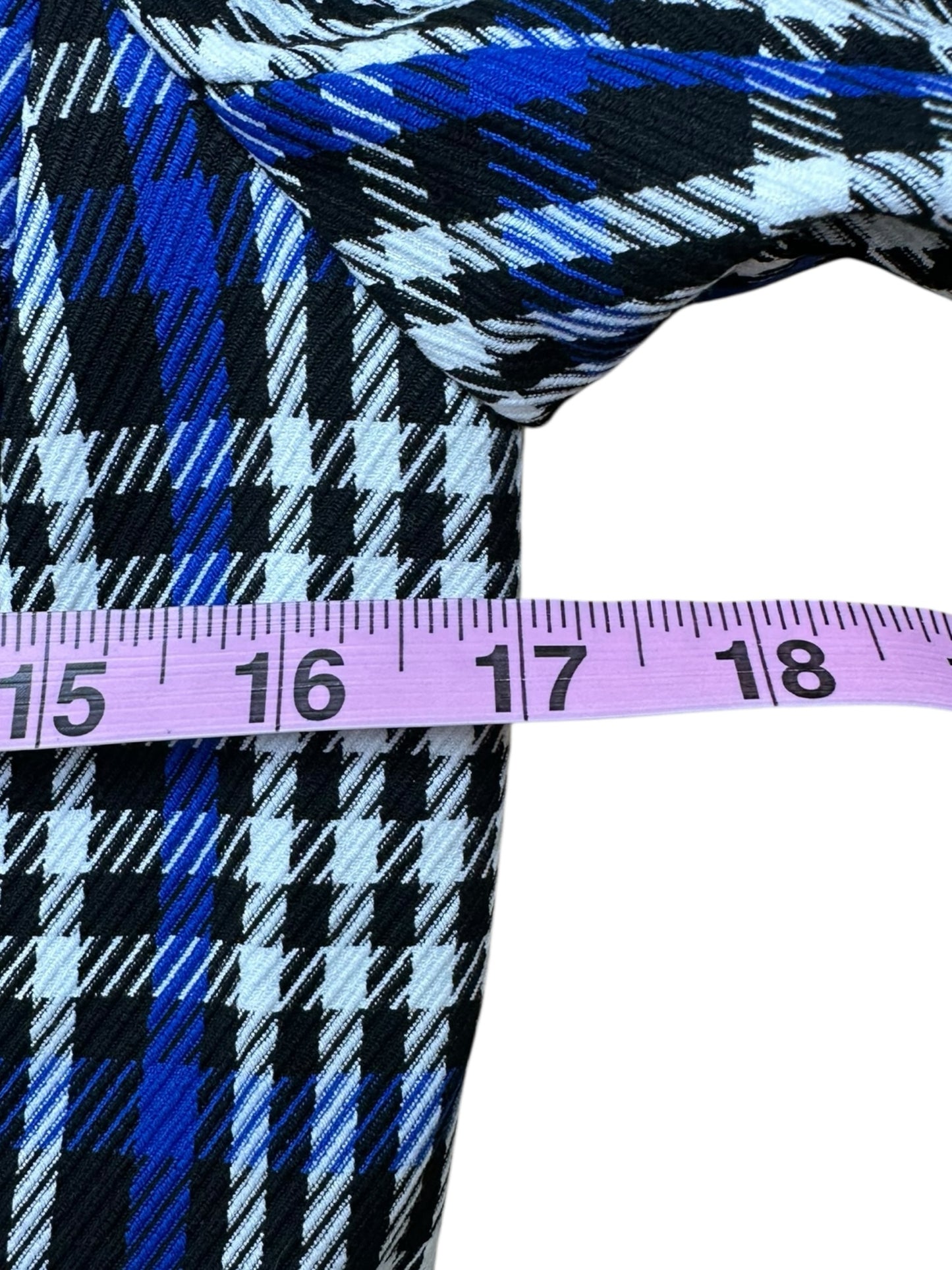 BANANA REPUBLIC Blue Plaid Long and Lean Blazer Size 4