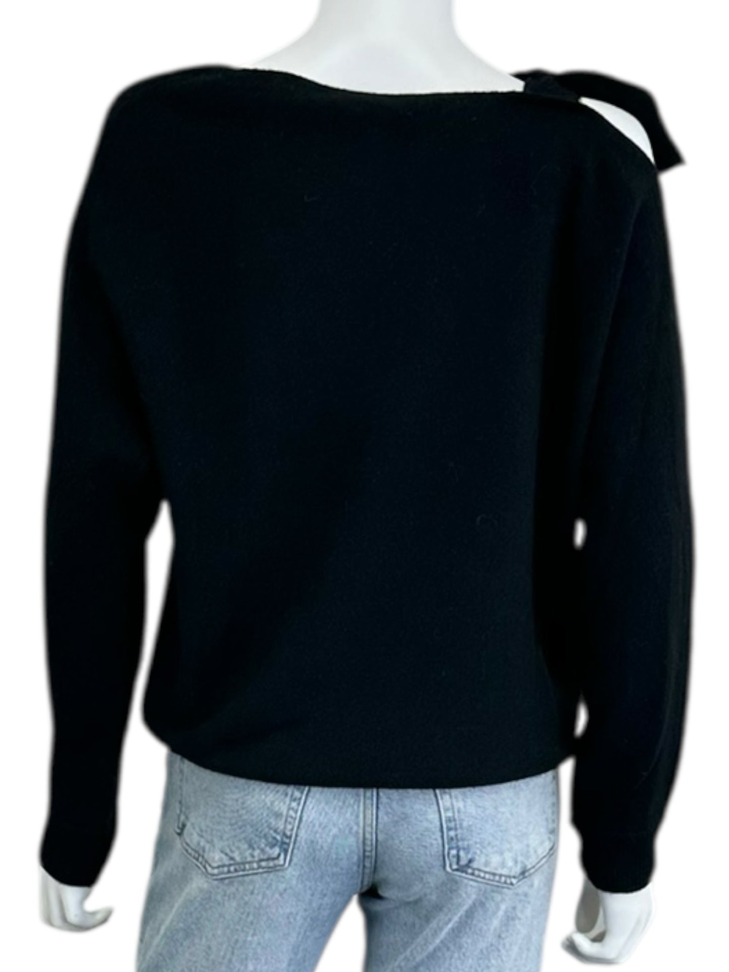 WHITE + WARREN Black 100% Cashmere Sweater Size S