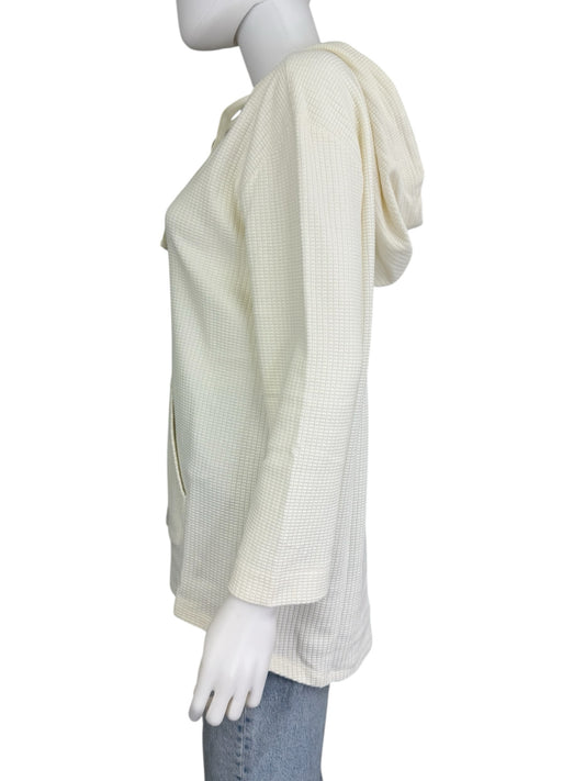 LILLA P Ivory Kangaroo Pocket Hoodie Size S
