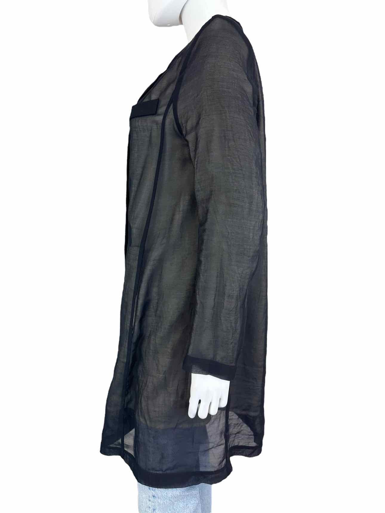 Annette Gortz Sheer Black Silk Blend Jacket Size 36