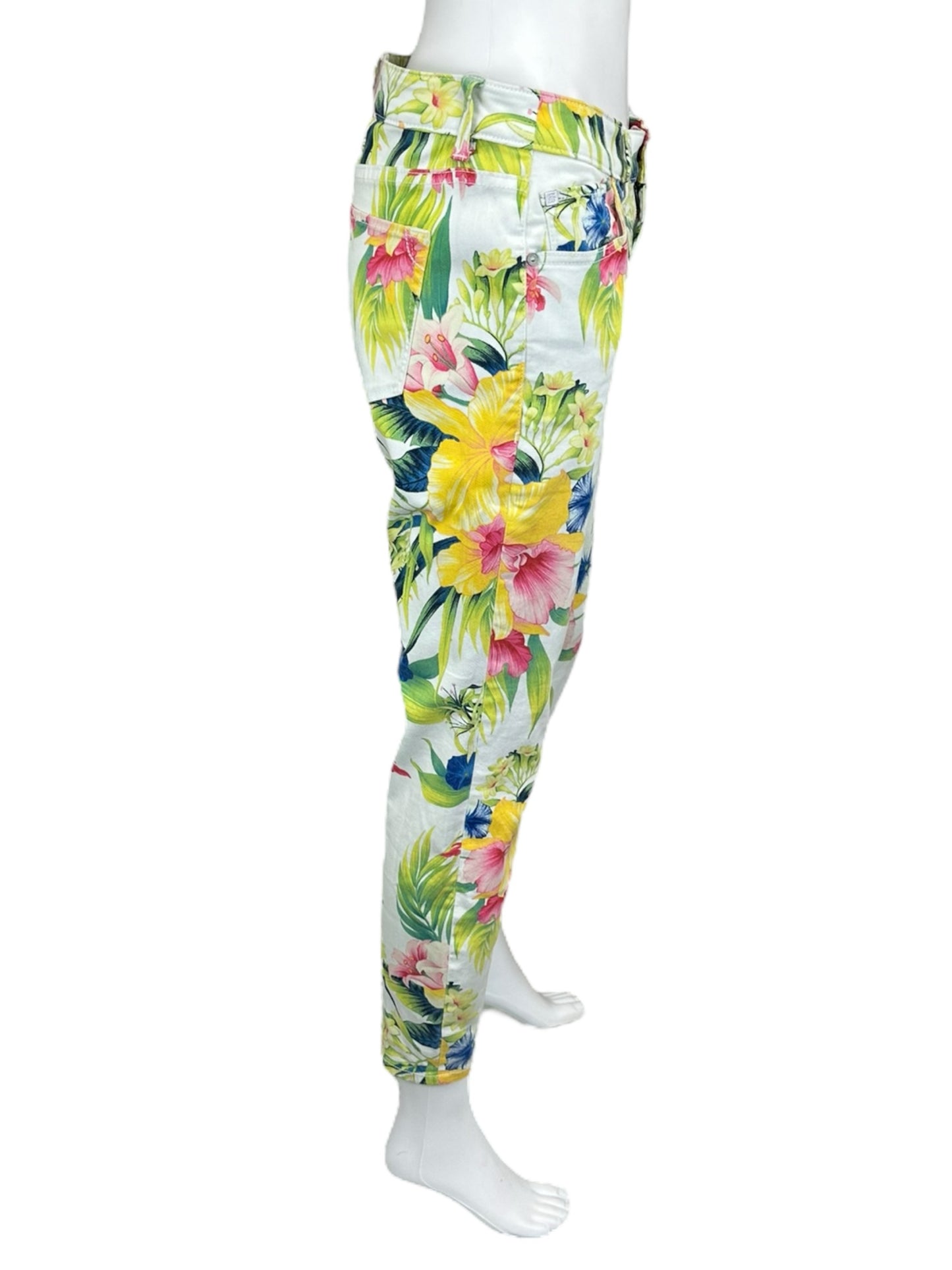 Tommy Bahama Floral Cropped Jeans Size 4