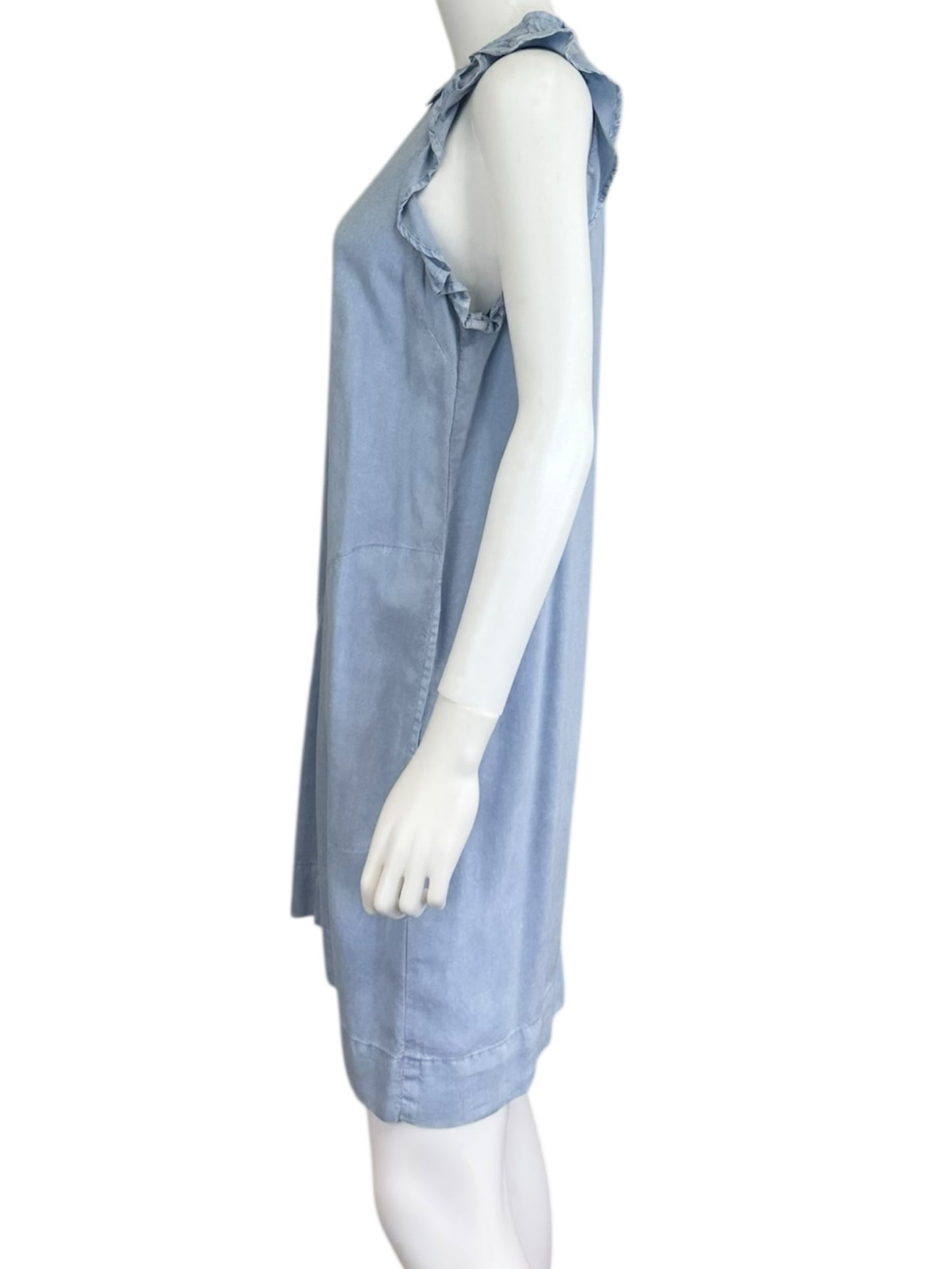 bella dahl Blue Chambray Casual Mini Dress Size S
