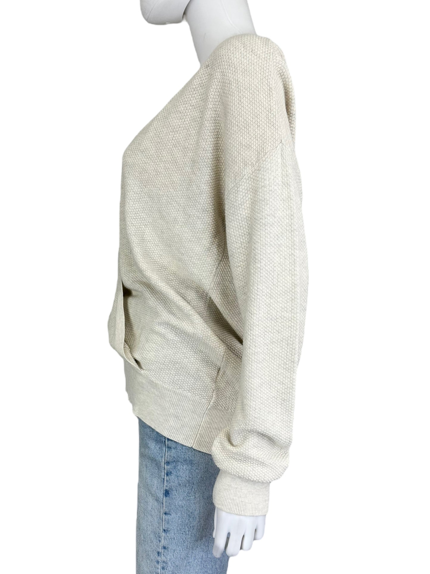 LILLA P Oatmeal Textured Sweater Size L