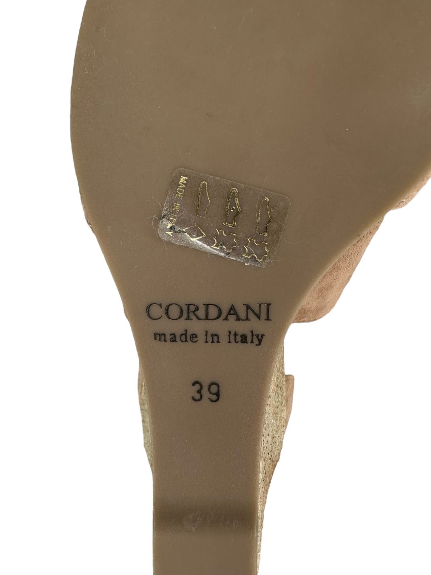 CORDANI Brown Suede Shimmer RAVI Platform Sandal Size 39