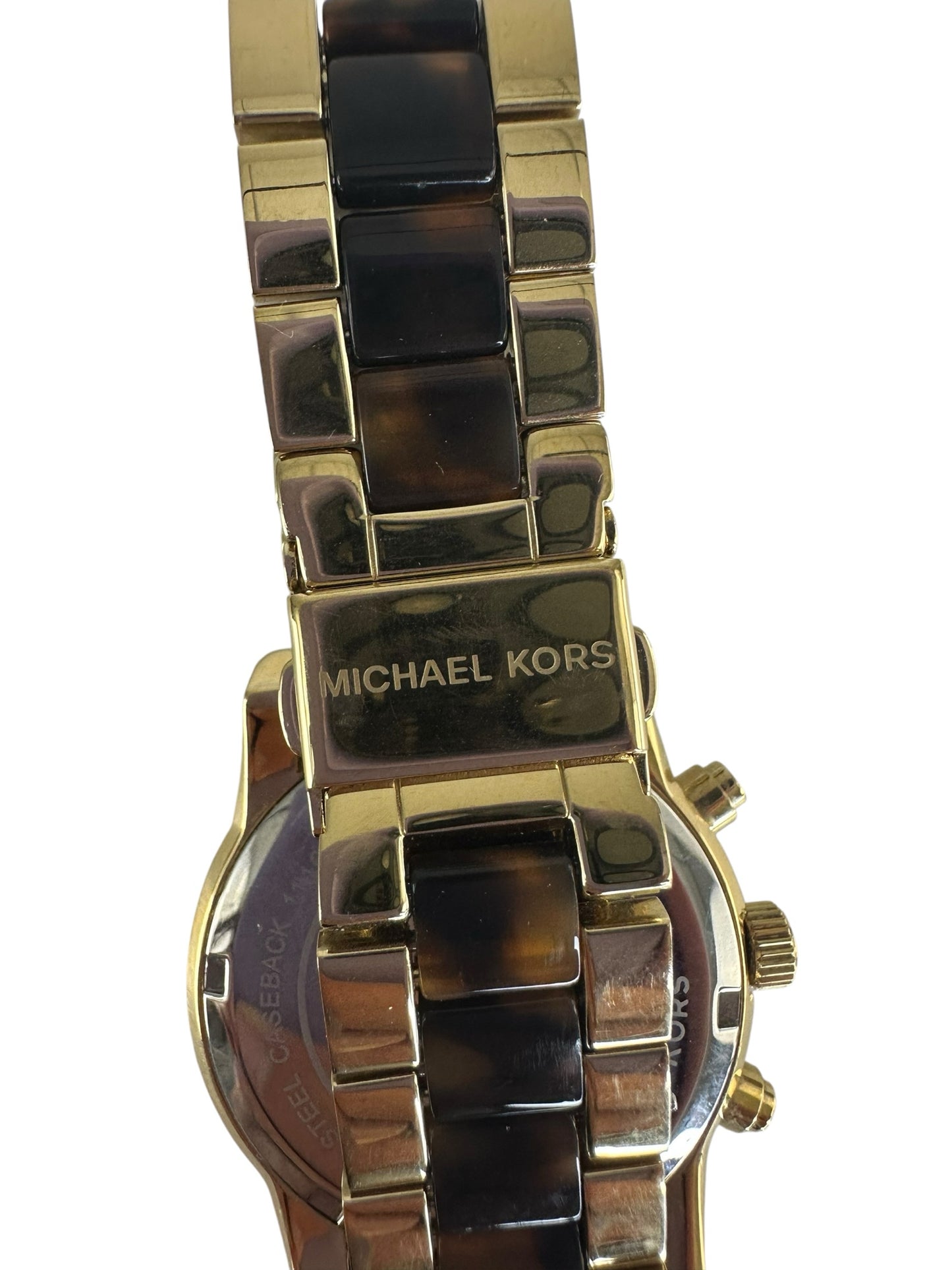 MICHAEL KORS Ritz Tortise Chronograph Crystallized Watch