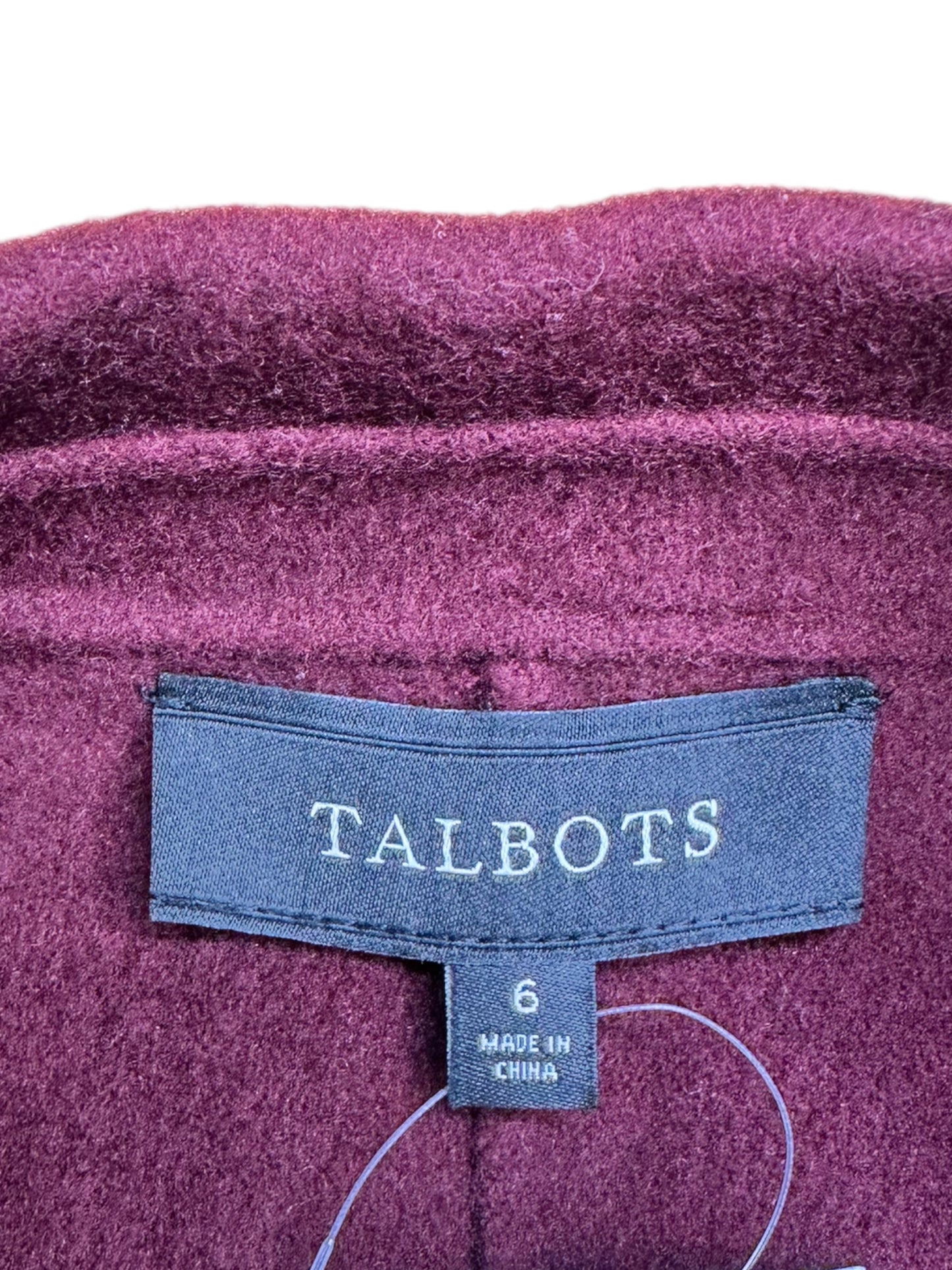Talbots Wool Blend Maroon Blazer Size S