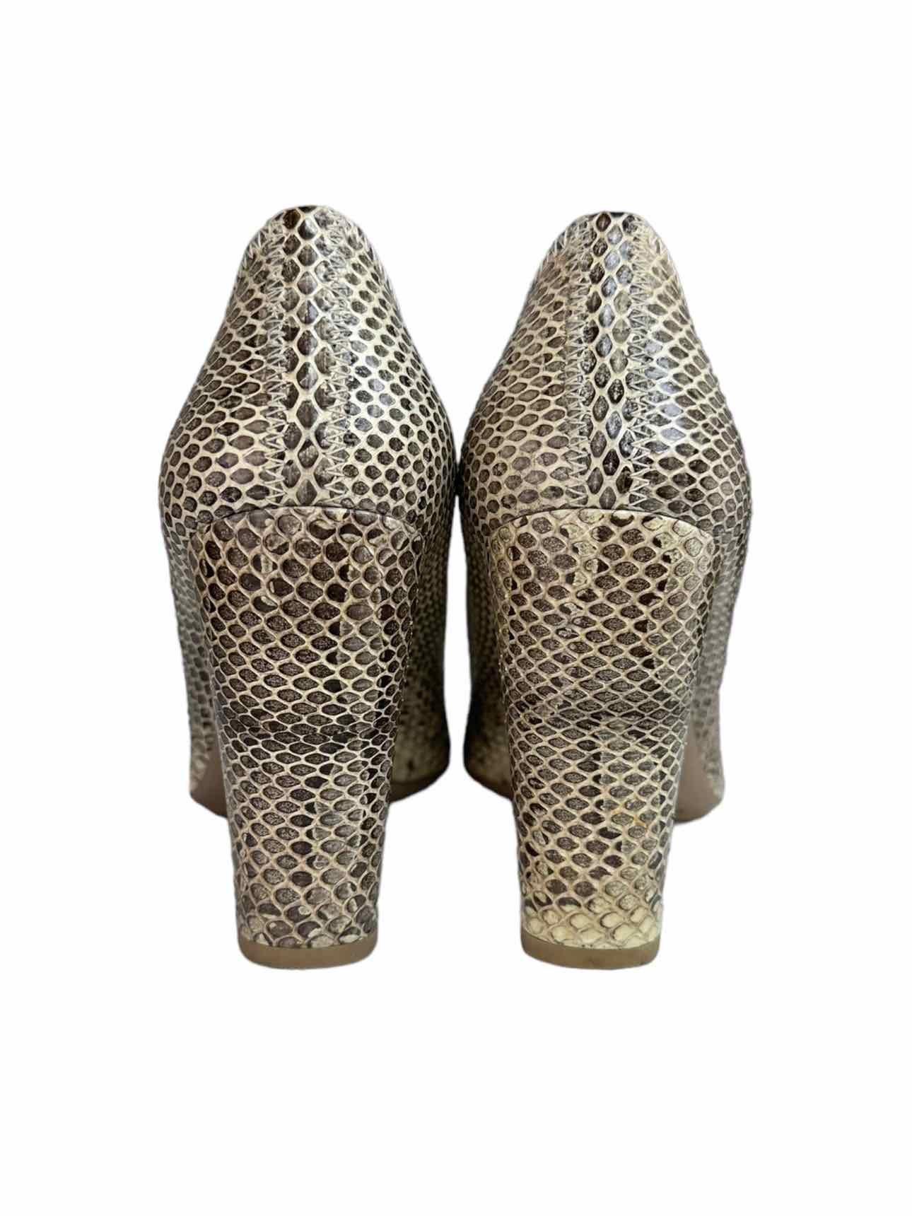 PRADA Donna Miele Genuine Snakeskin Pumps Size 37.5