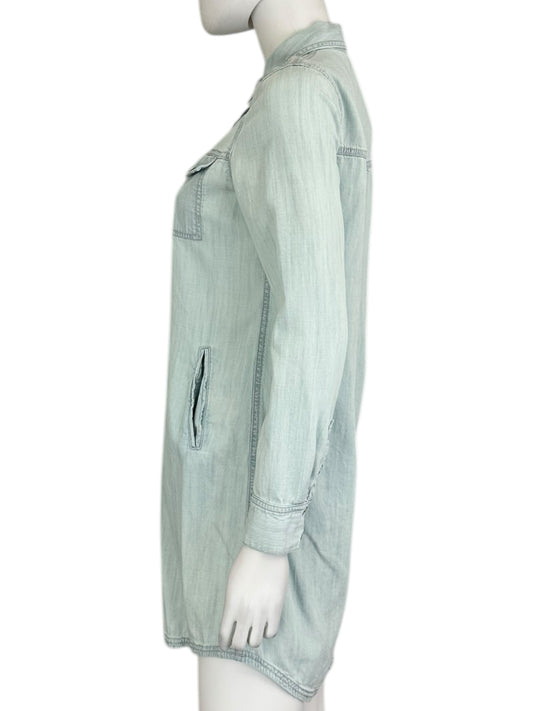 EILEEN FISHER Blue Chambray Shirt Dress Size XS