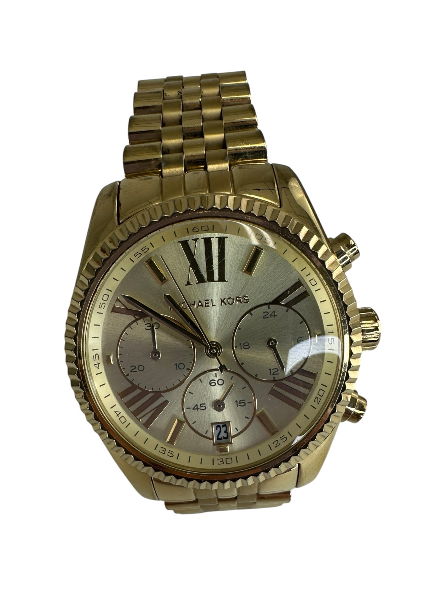 MICHAEL KORS Gold Chronograph Lexington Watch