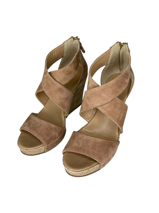 CORDANI Brown Suede Wedge Sandals Size 39
