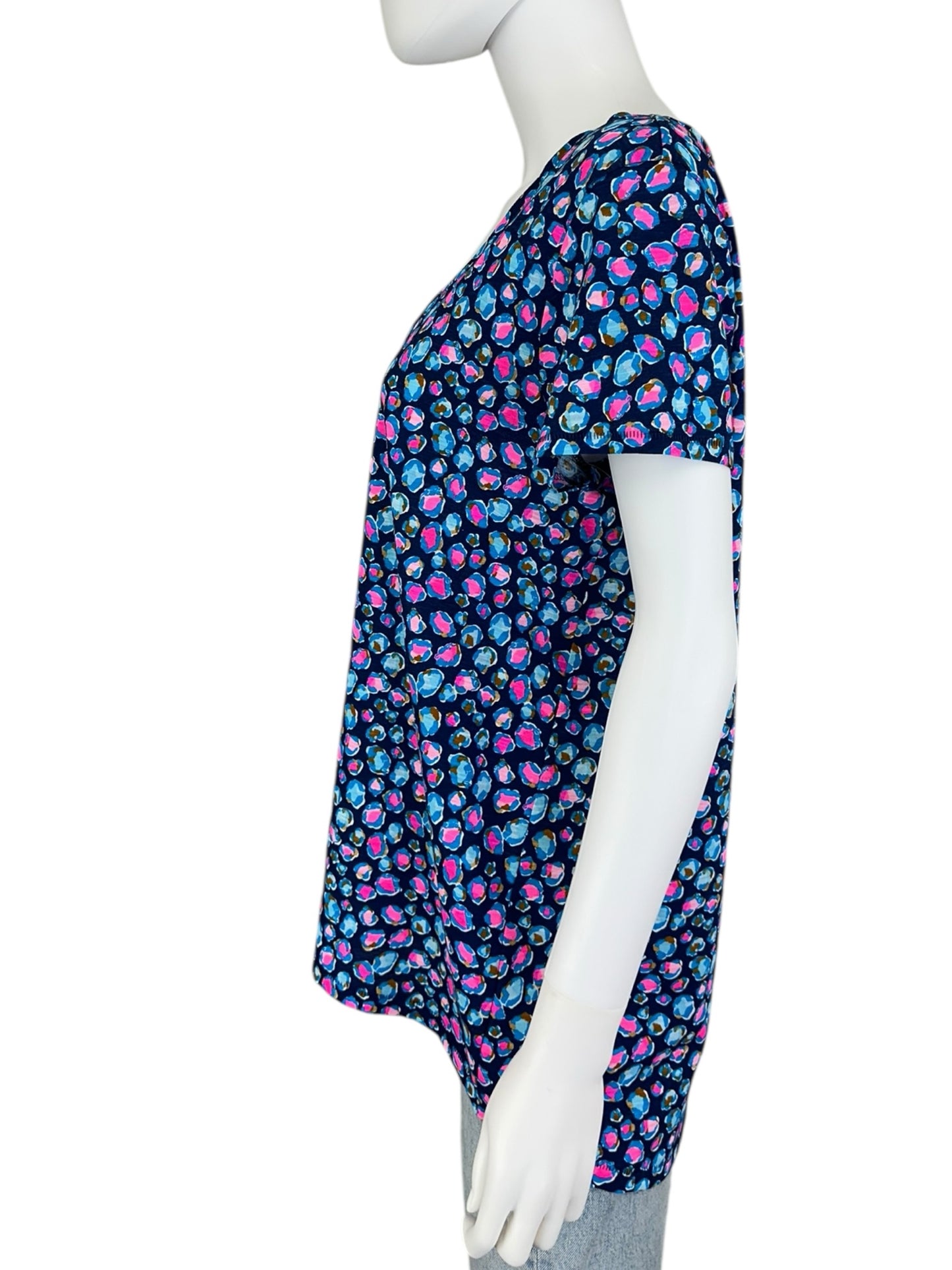 Lilly Pulitzer Navy Cheeta Print Tee Size L