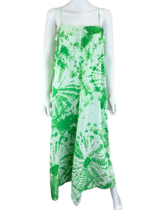 stark NWT Green Tie-Dye Cotton Jumpsuit Size M
