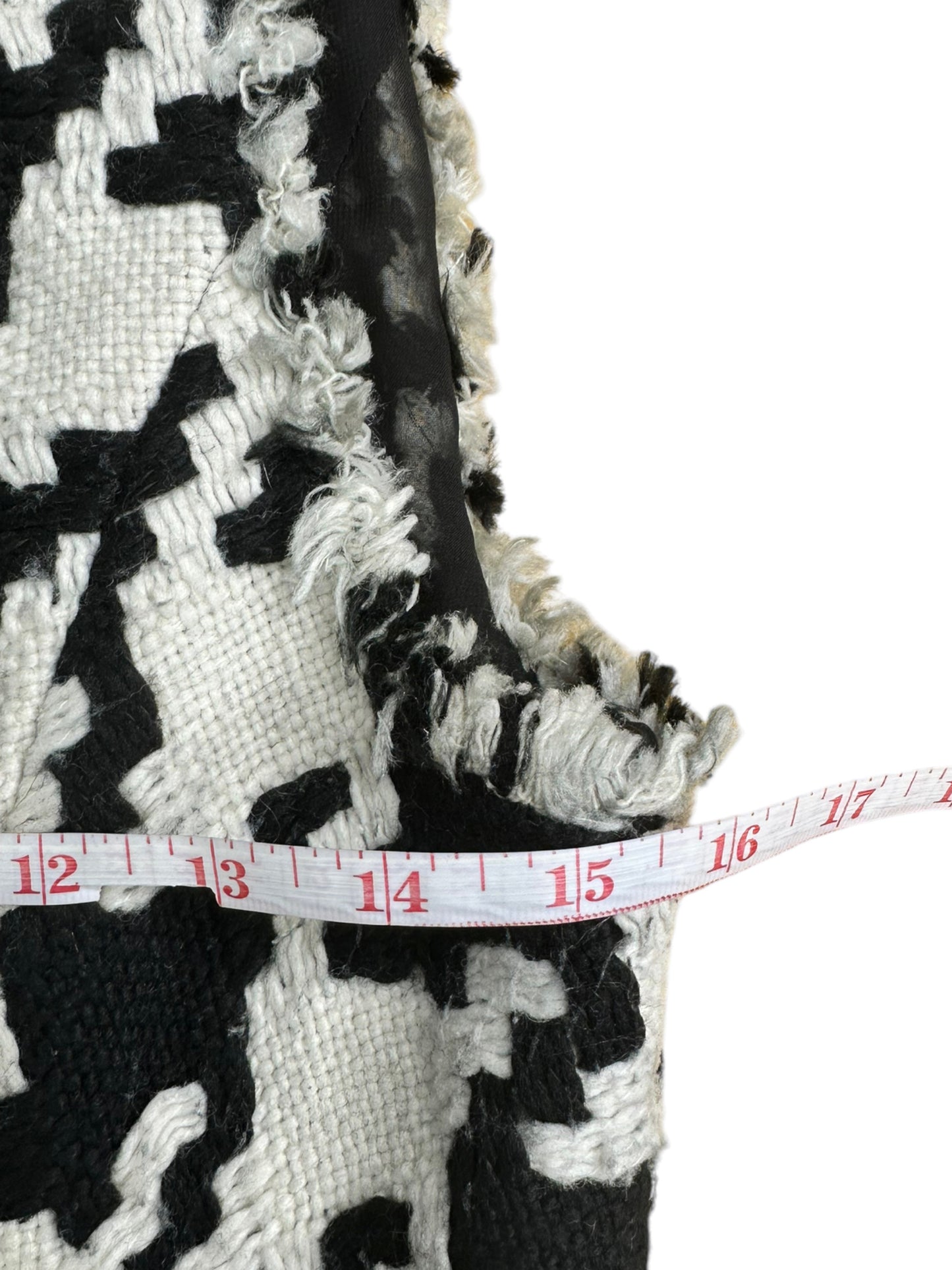 cabi Wool Blend Black and White Houndstooth Vest Size XS