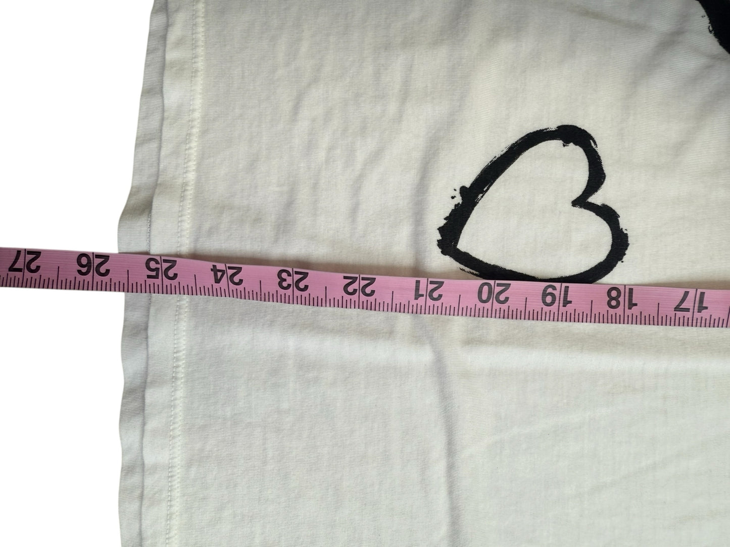 Lauren Moshi White Wolf Painted Evil Eye Boyfriend Tee Size XS