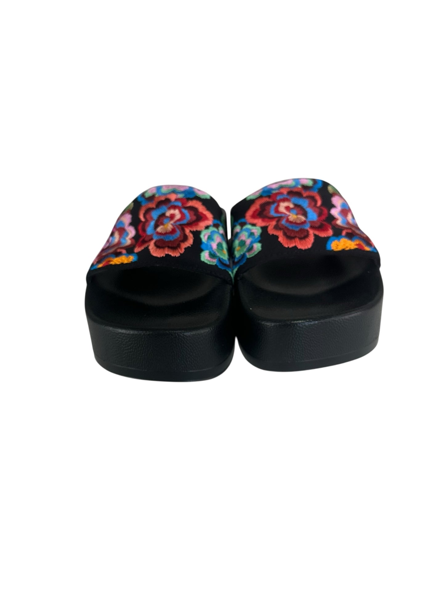 Johnny Was Black Calanthe Platform Sandal Size 6