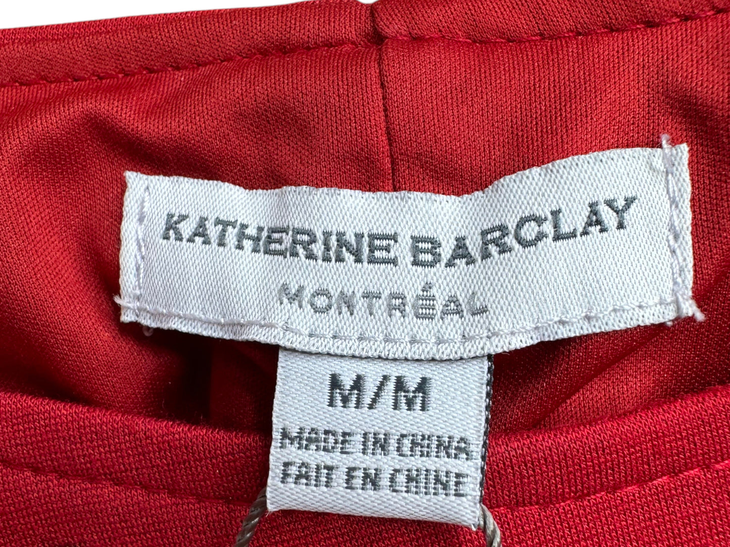 KATHERINE BARCLAY Red Knit Mini Dress Size M