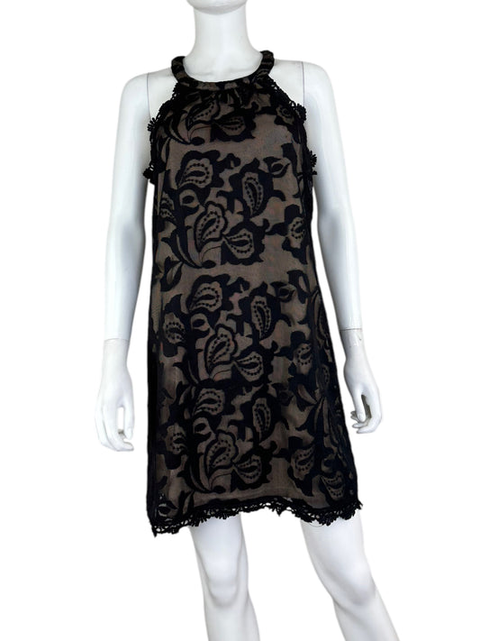 SKIES ARE BLUE NWT Black Lace Mini Dress Size M