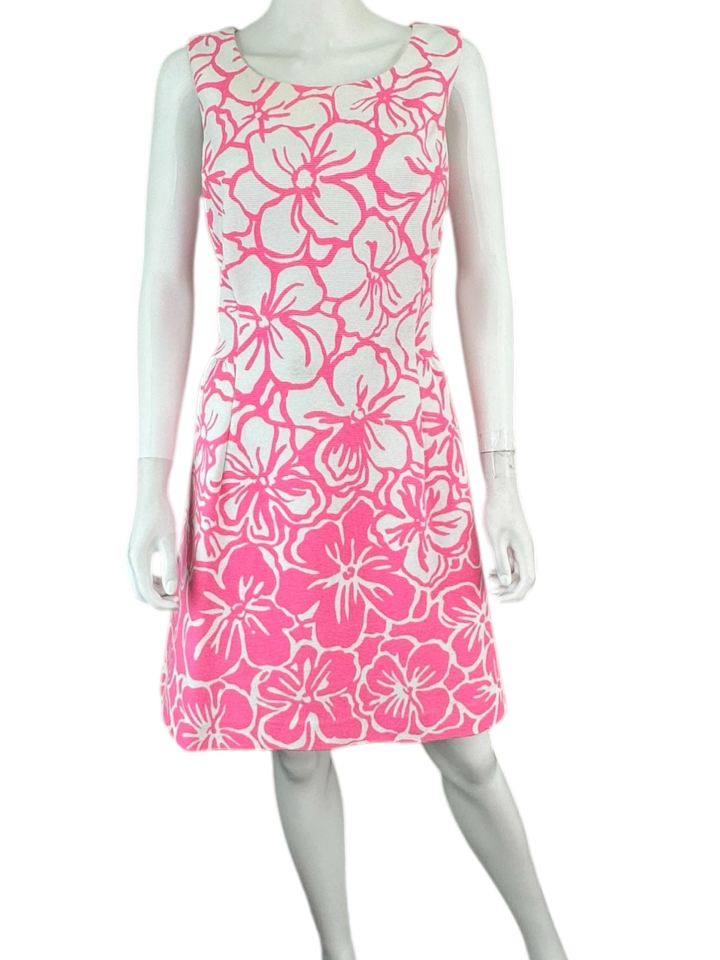 Lilly Pulitzer Pink and White Mini Dress Size XL