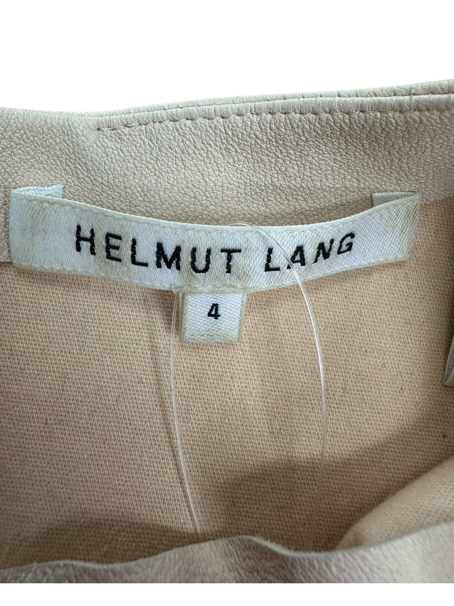 Helmut Lang Beige Lamb Leather Top Size 4
