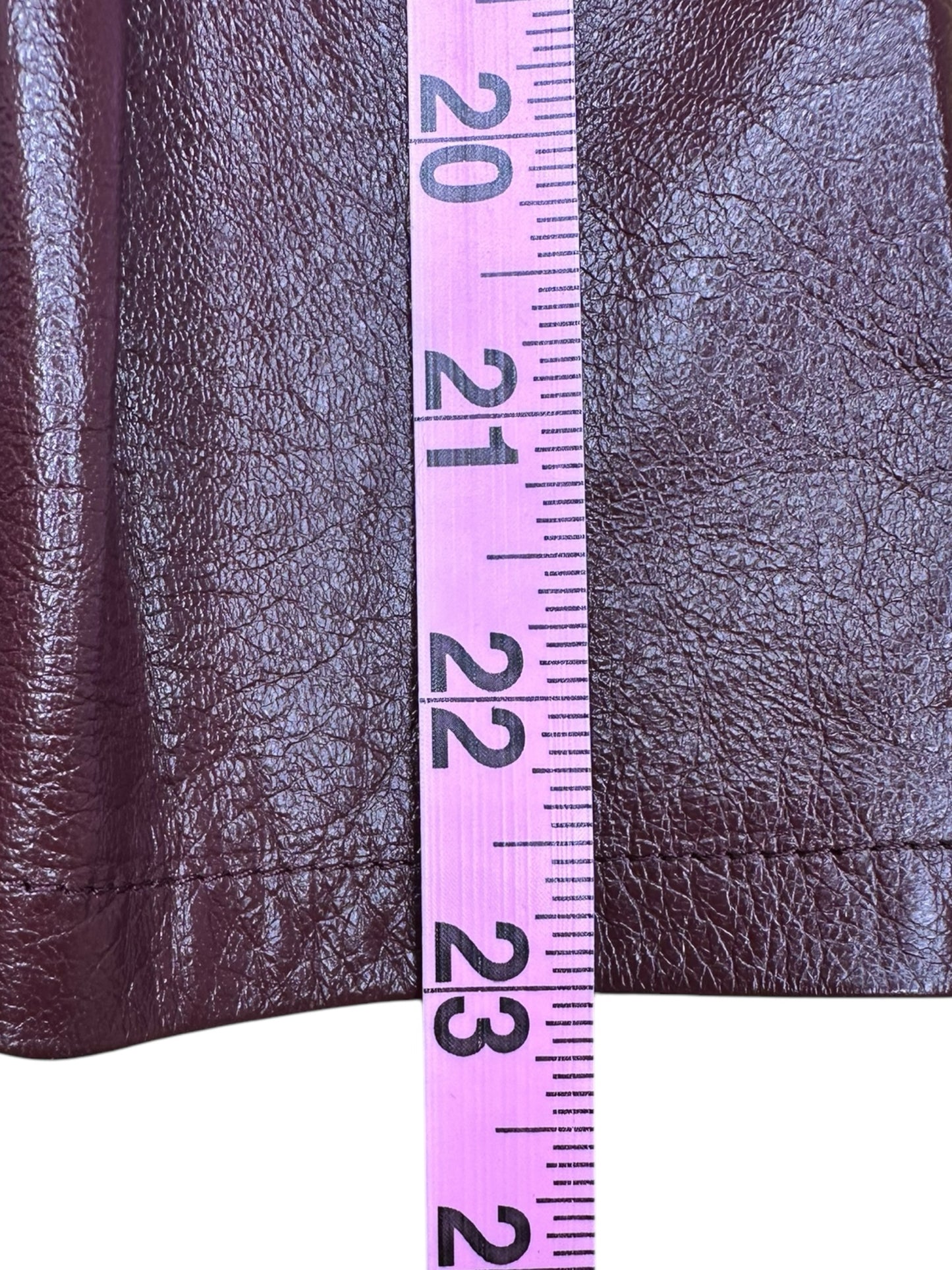 Theory 100% Lamb Leather Burgundy Tank Size 2