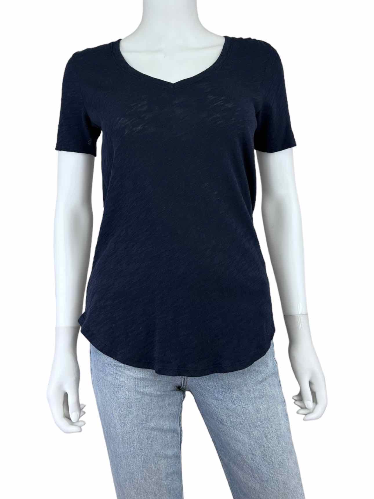 ATM NWT Navy 100% Cotton Knit Top Size S