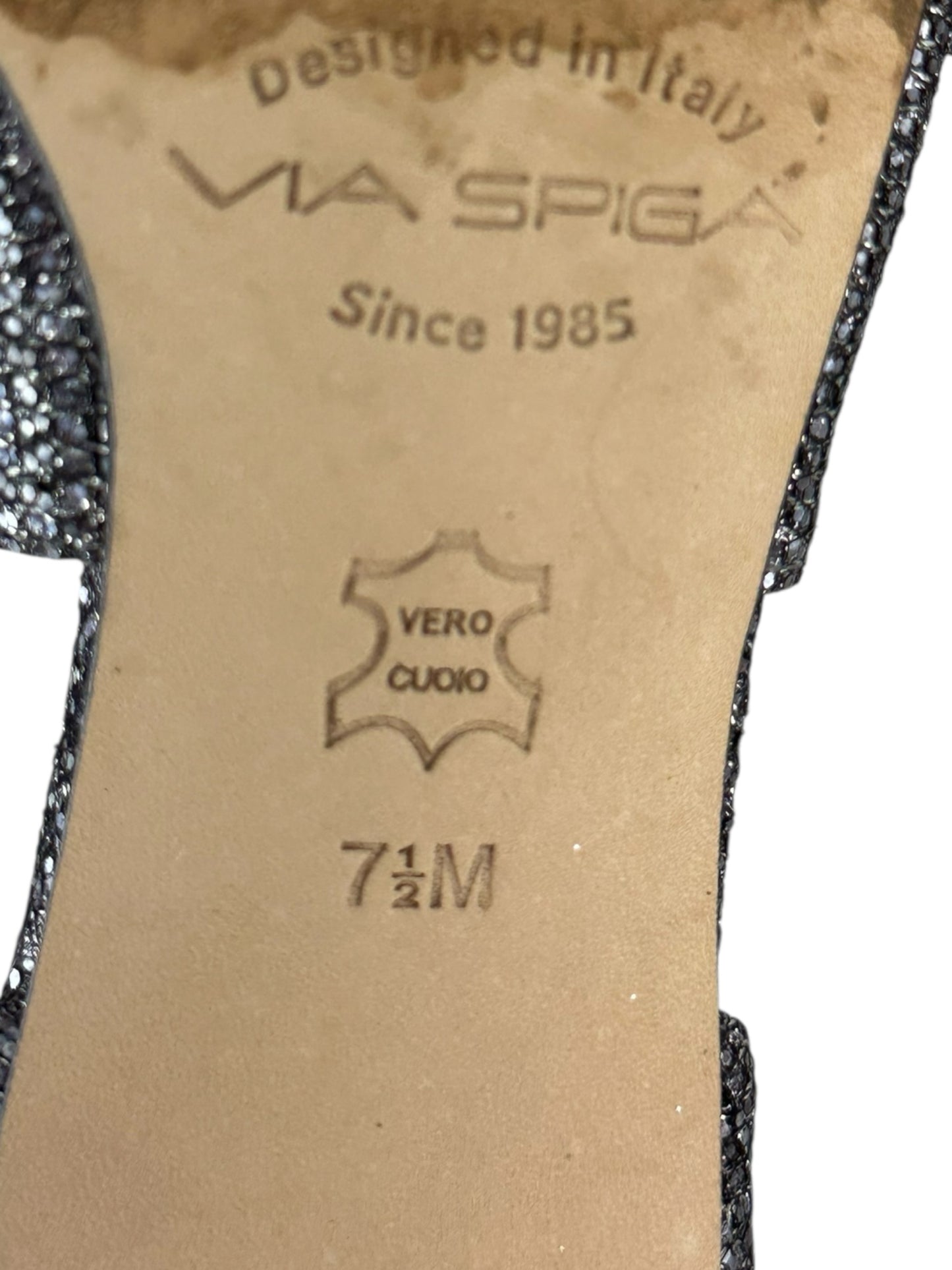Via Spiga Silver Glitter Pumps Size 7.5