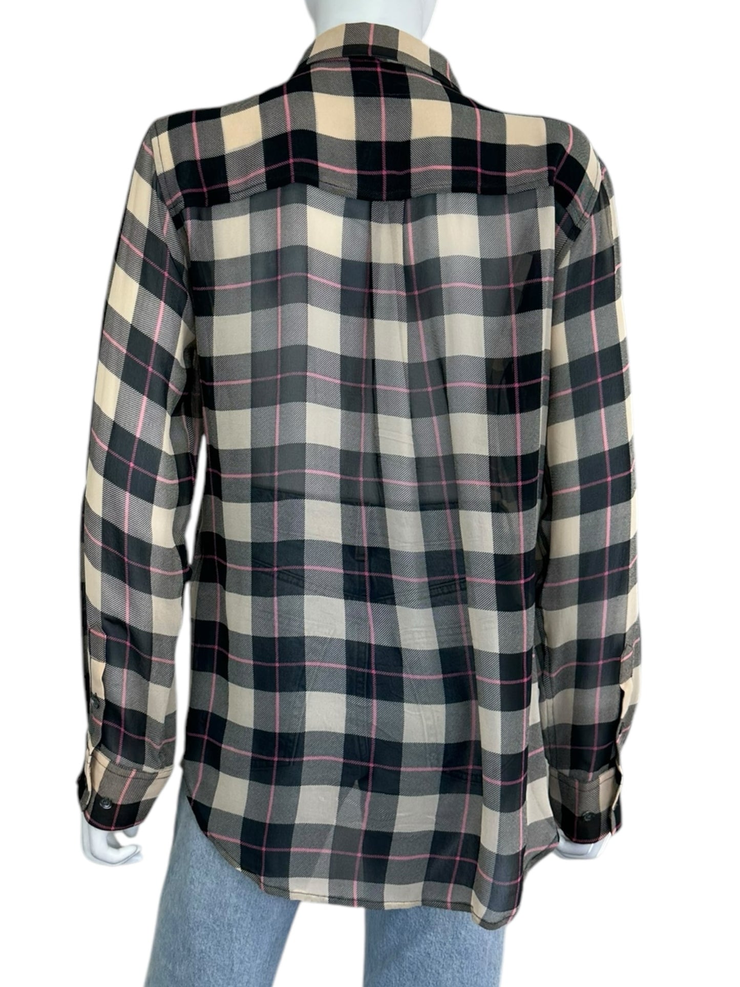 EQUIPMENT Plaid Button-Down Size M