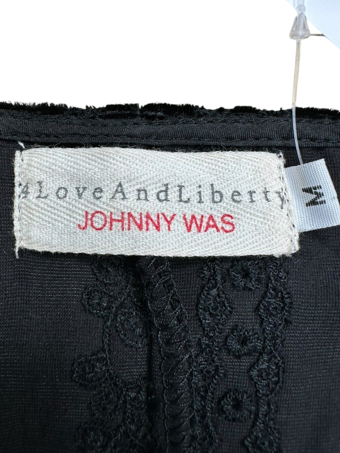 Johnny Was Black Velvet Kimono Size M