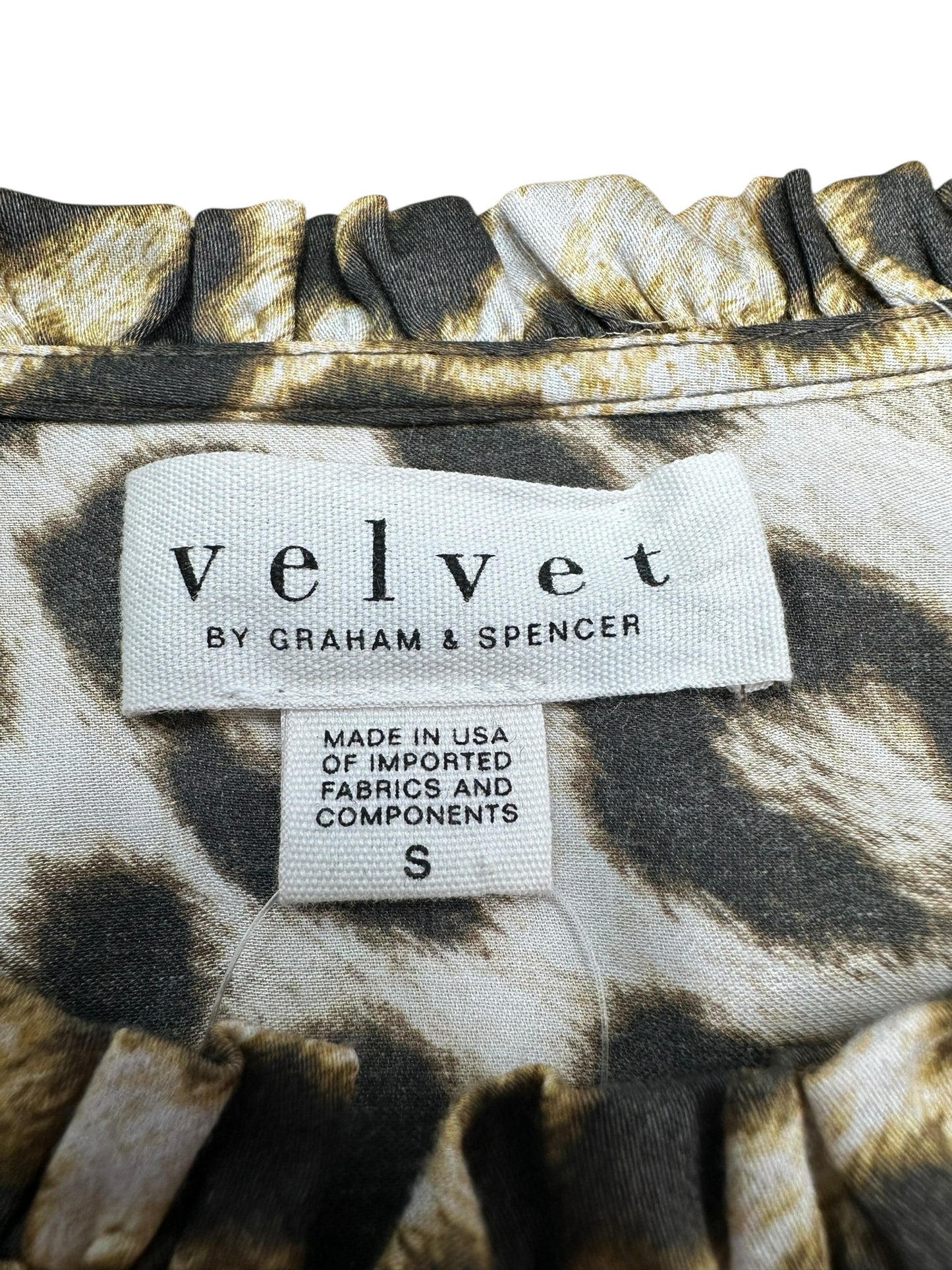 velvet BY GRAHAM & SPENCER Leopard Blouse Size S