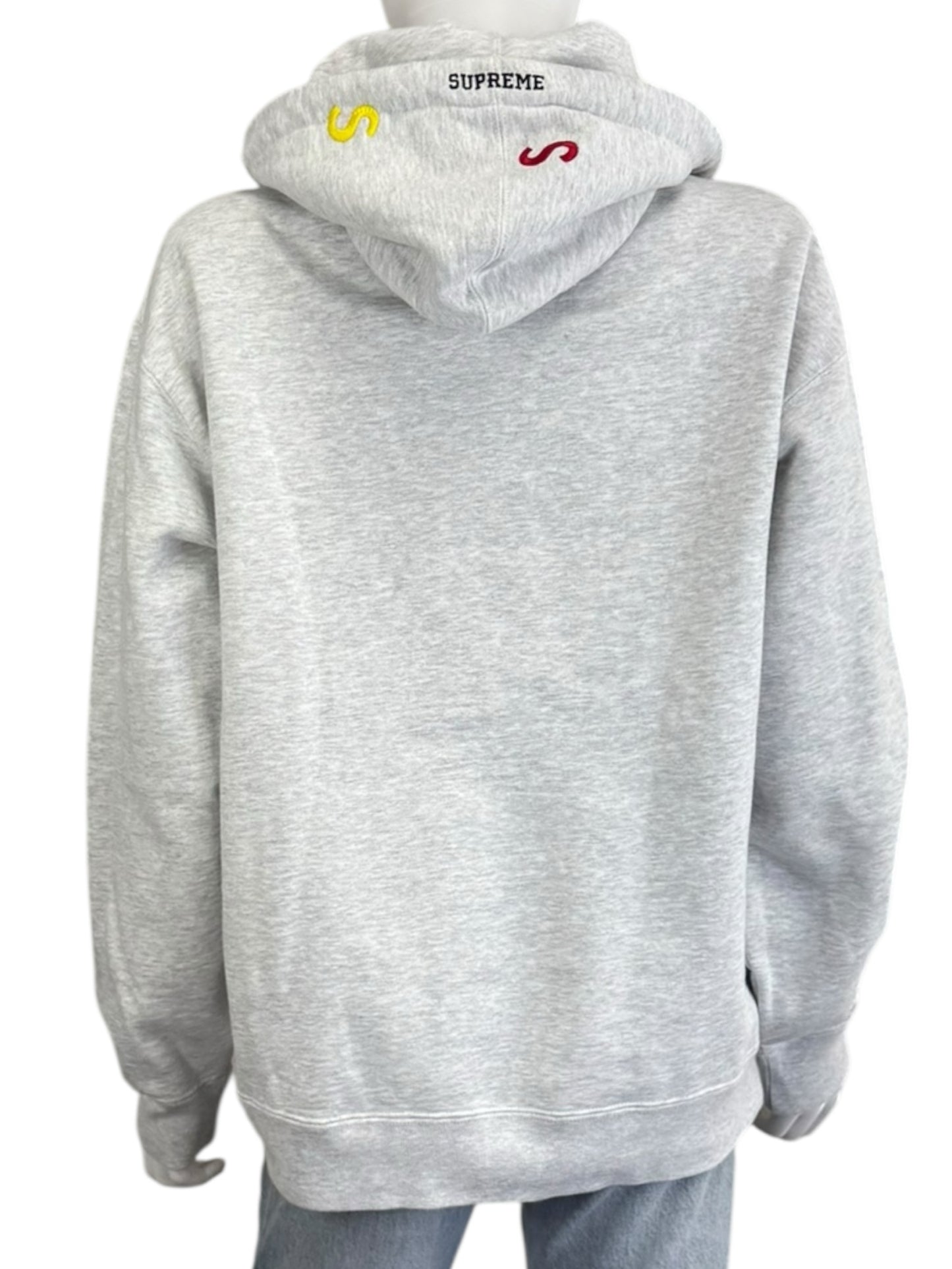 Supreme Gray Embroidered S Hoodie Size S