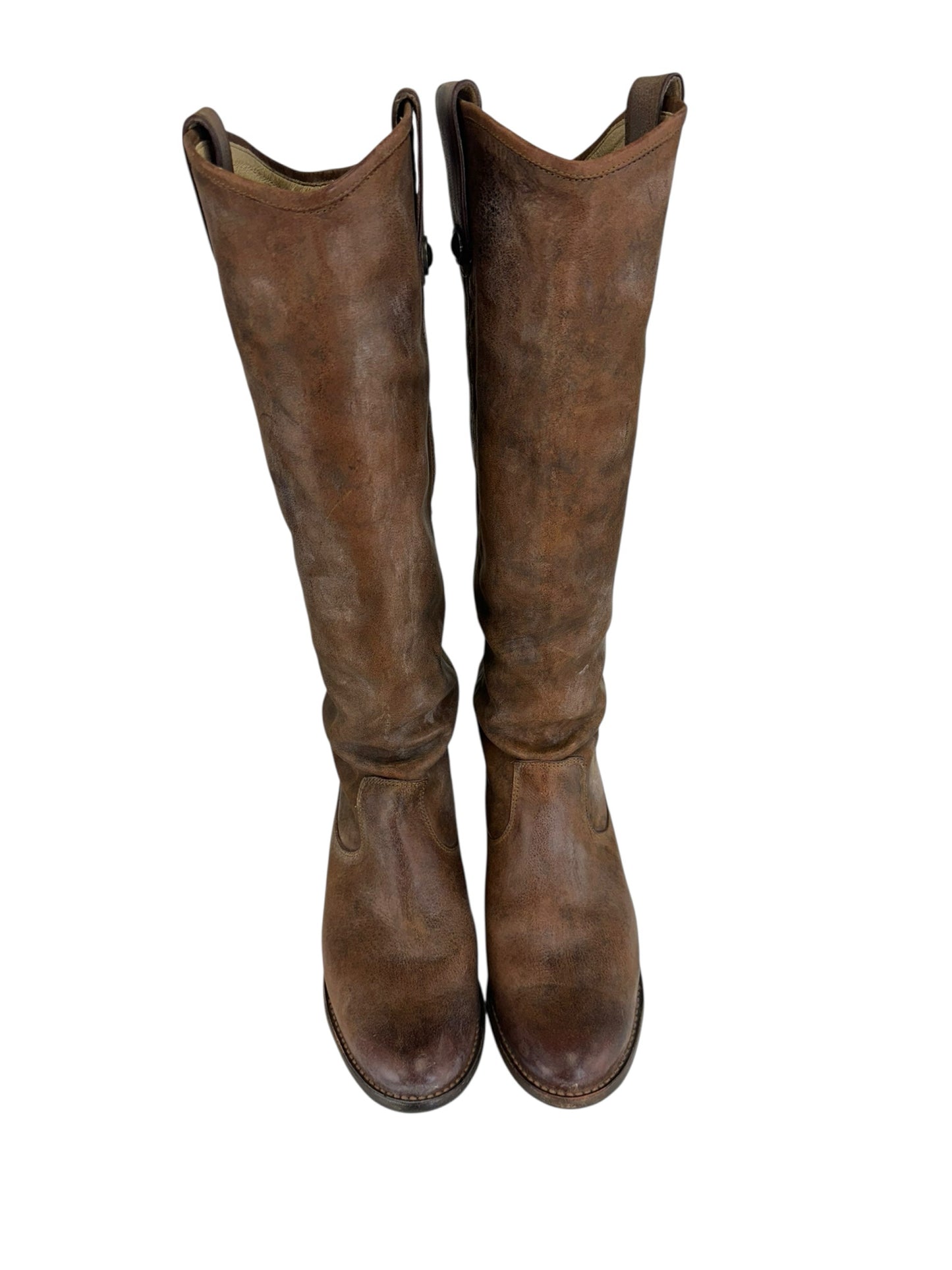 Frye Brown Leather Jackie Button Boots Size 9