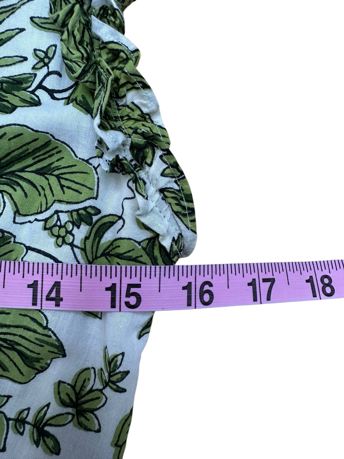 Anna Cate White and Green Casual Dress Size XS