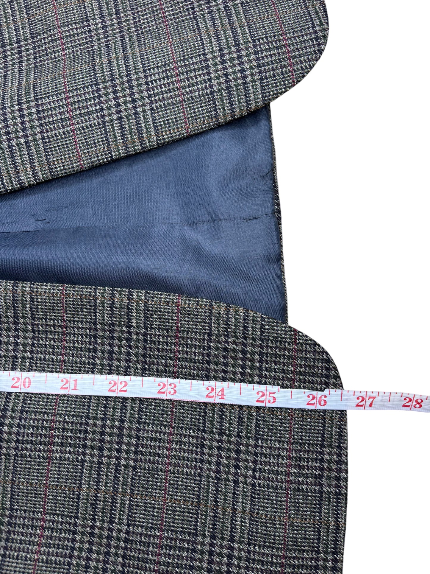 Corbin Collection Grey Plaid Blazer Size 10