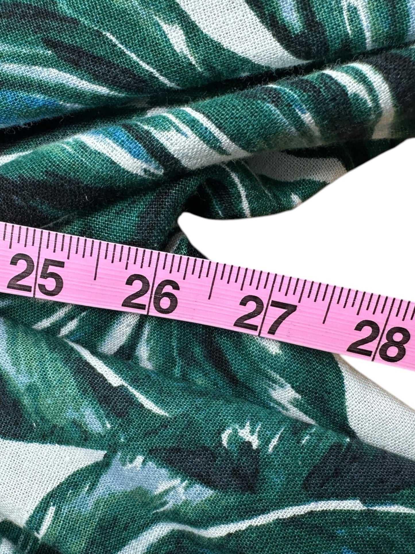 WHO WHAT WEAR Green Floral Leaf Jumpsuit Size S