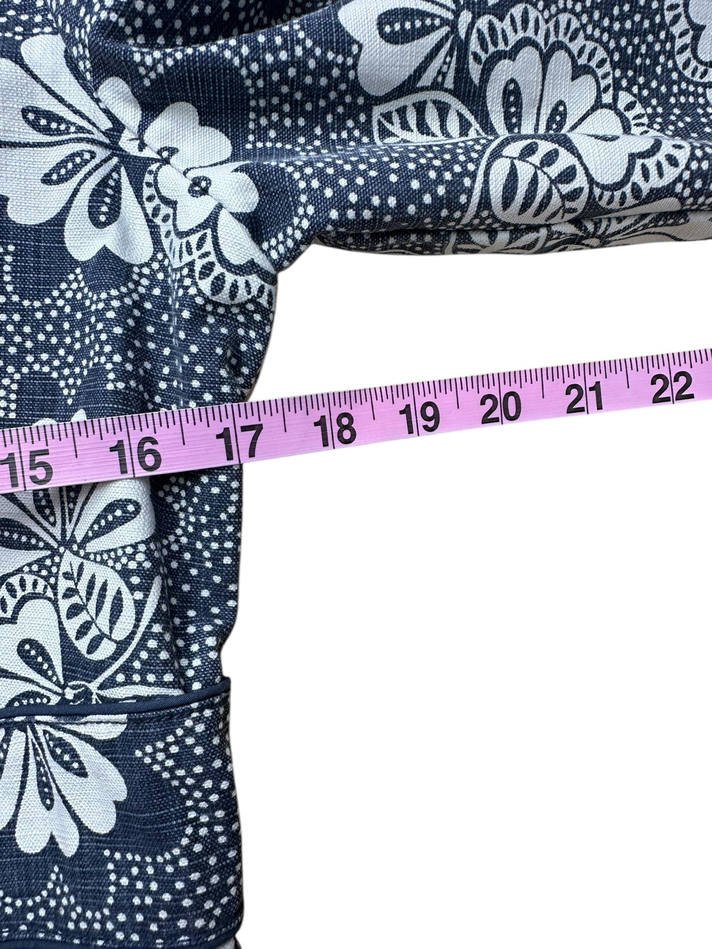 boden Blue Floral Trench Coat Size 10