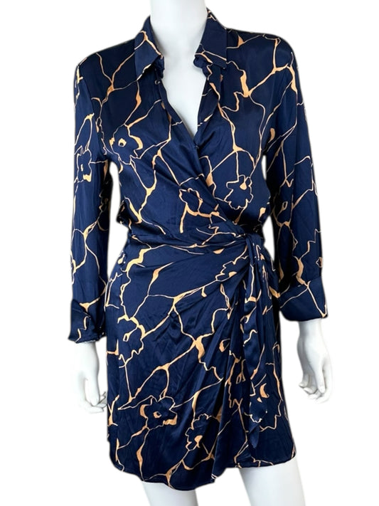 ASTR the Label NWT Blue Satin Brielle Mini Dress Size XS